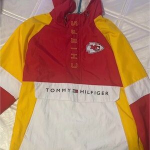 Tommy Hilfiger Red and Yellow Raincoat